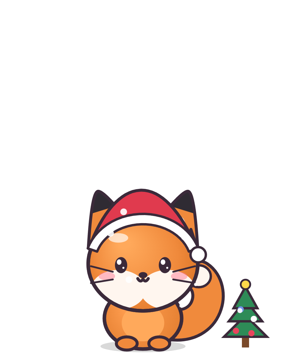 Neige, sapin et cadeau à ouvrir à Noël